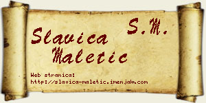 Slavica Maletić vizit kartica